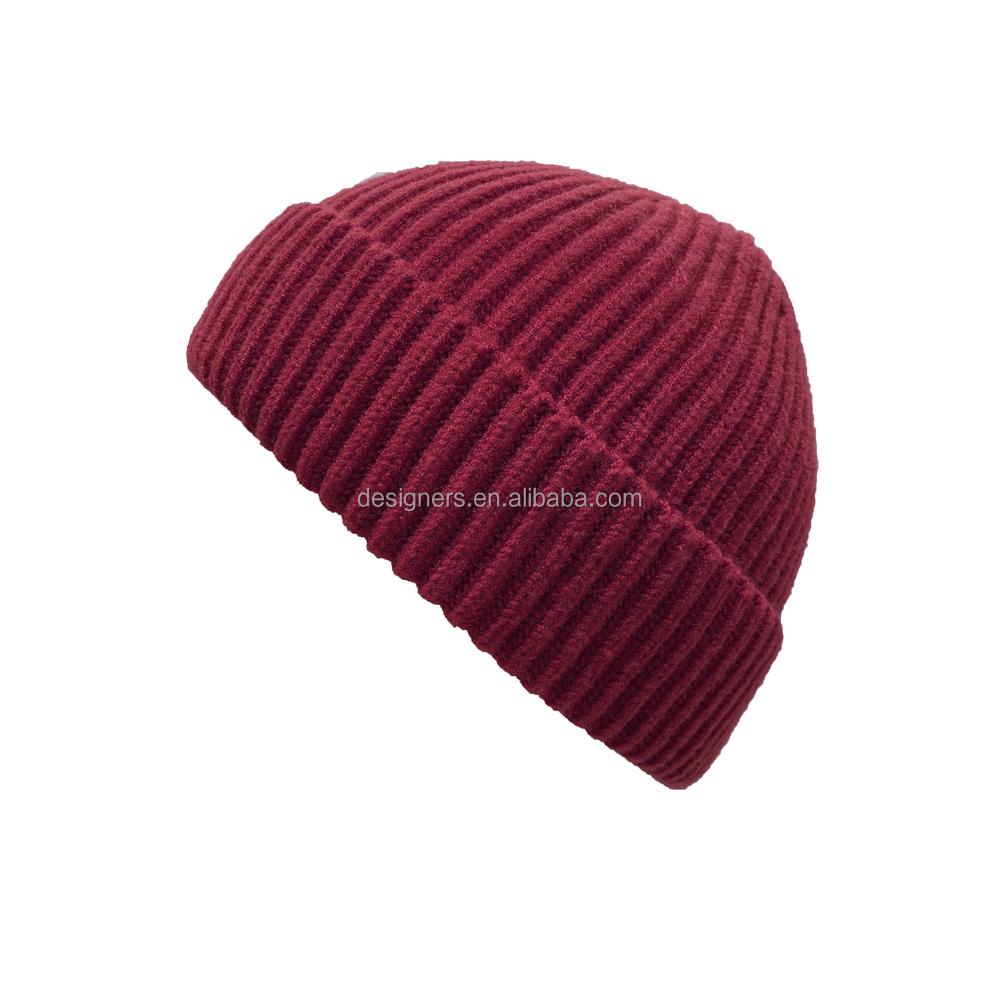 Hotsale Short Knit Watch Cap Cuffed Trawler Hats Skull Cap Designer Fisherman Beanie for Men and Women