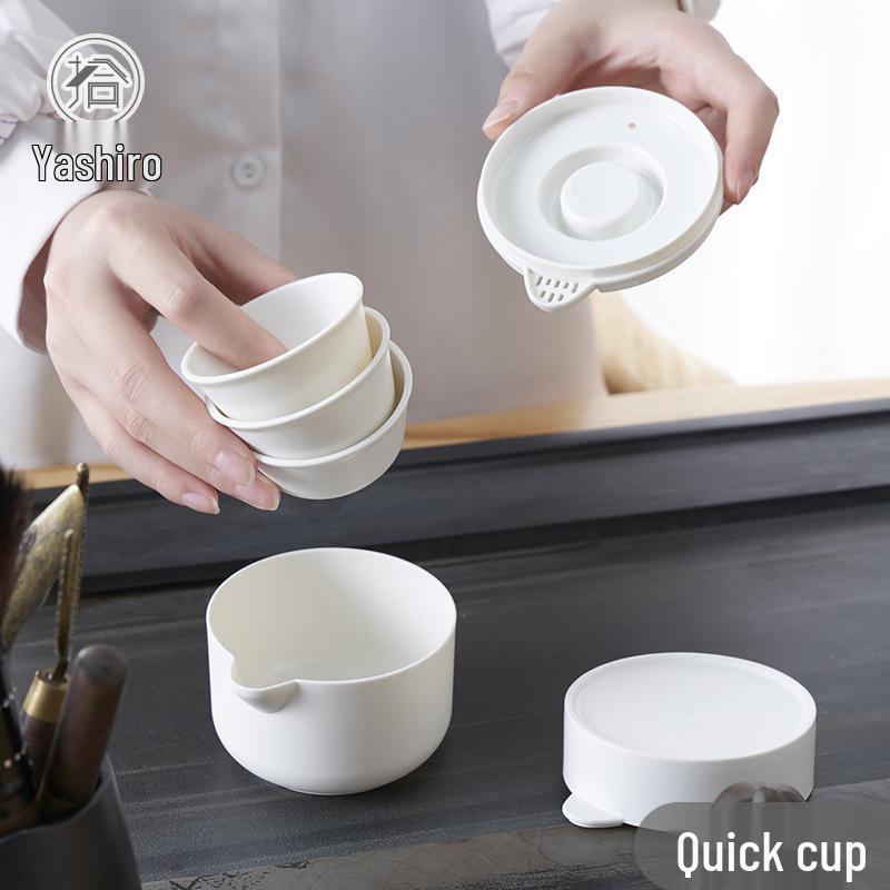 Eco-Friendly Disposable Kung Fu Tea Set: Portable Brewing Kit in Sustainable Material Portable Tea Set with Black Tea