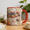 Unique Sewing Tool Printing Ceramic Mugs Sophisticated Drinkware For Craft Enthusiasts And Home Decors Collectors