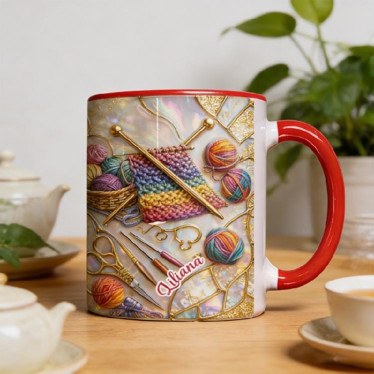 Unique Sewing Tool Printing Ceramic Mugs Sophisticated Drinkware For Craft Enthusiasts And Home Decors Collectors