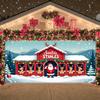 Christmas Decoration Festive Theme Holiday Banner Holiday Decoration Illustrated Santa Banner For Family Gathering Winter