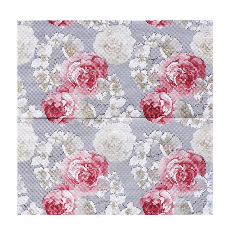 Handmade Personalized DIY Colorful Rose Flower Napkin Paper