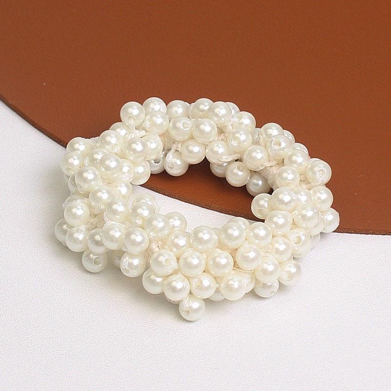 9 ks vícebarevná sada perlových krystalových gumiček do vlasů Trendový styl Instagramu Čelenka Unisex Všestranné a vysoce kvalitní doplňky pro pletení vlasů