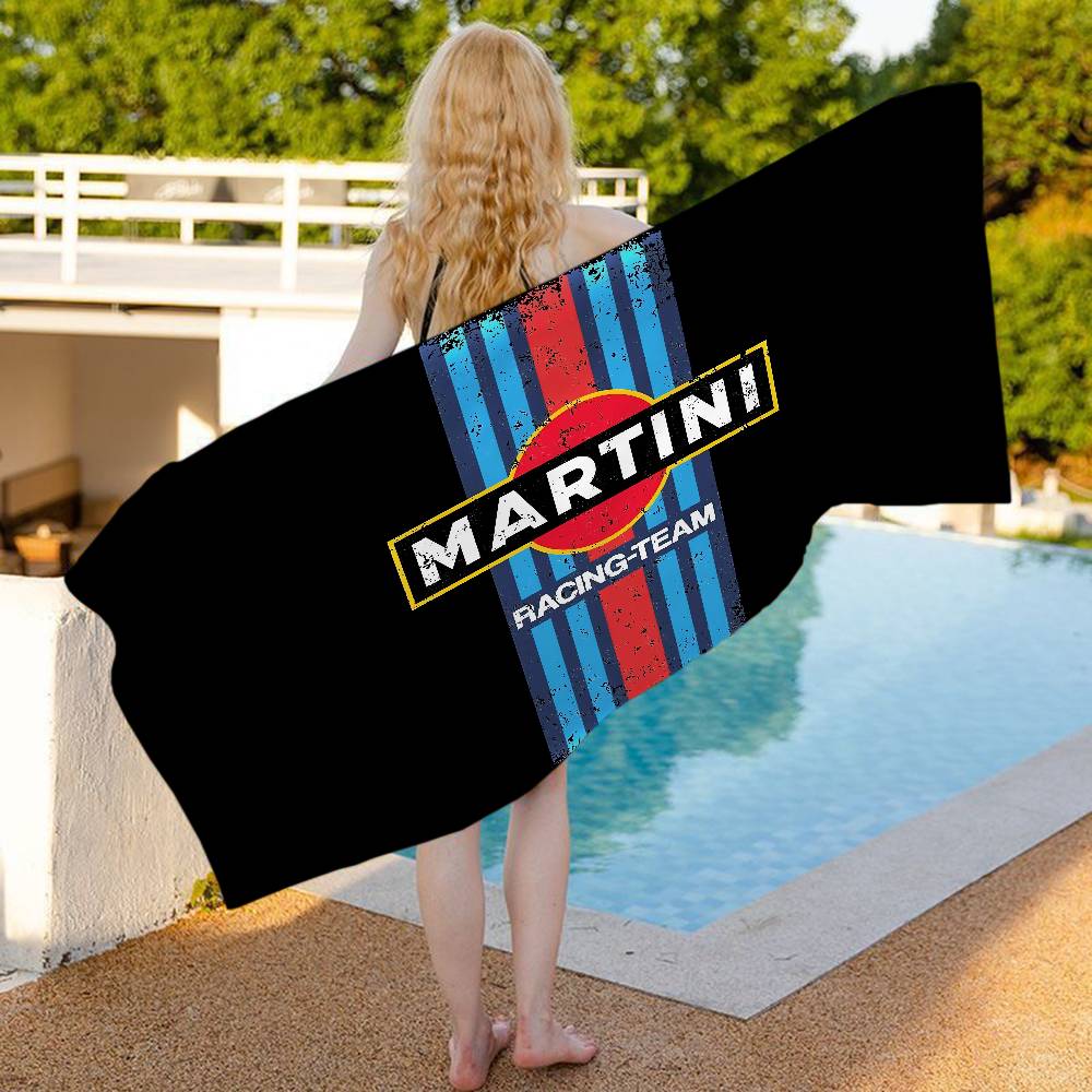 M-Martini Racing Logo Anime Beach Swimming Towel Soft Absorbent Washcloth Children's Gifts For Kids Travel Camping Gym