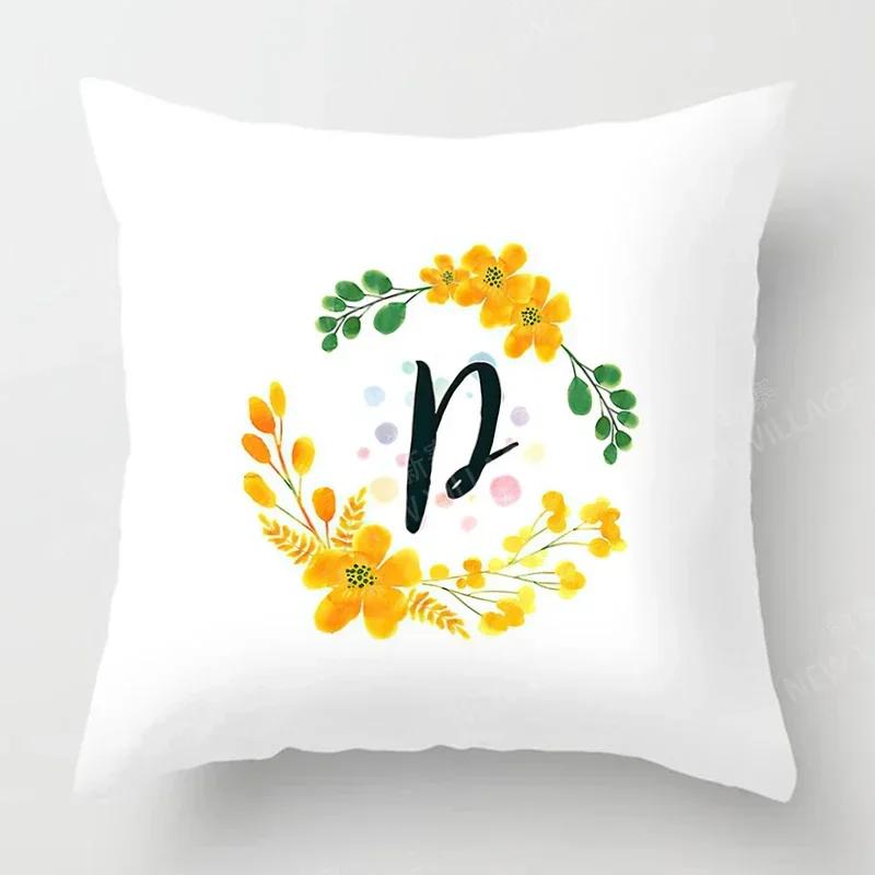 Nordic Fall Home Decor Autumn Throw Pillow Case Sofa Cushion Cover Modern  Letter
