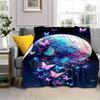 1pc Butterfly Print Blanket,Soft Warm Throw Blanket Nap Blanket For Couch Sofa Office Bed Camping Travel
