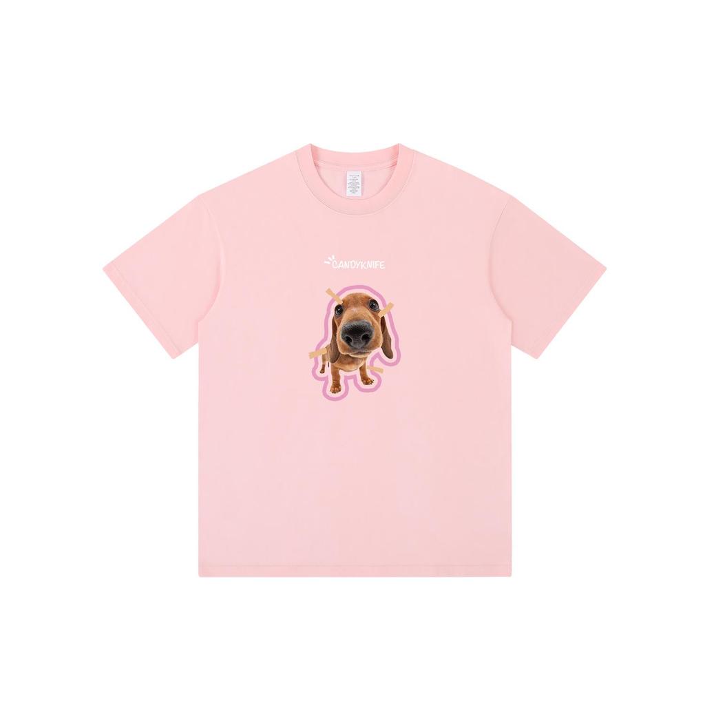 Trendy Fun Puppy Print Short-Sleeve T-Shirt - Versatile, Loose, Summer Fashion