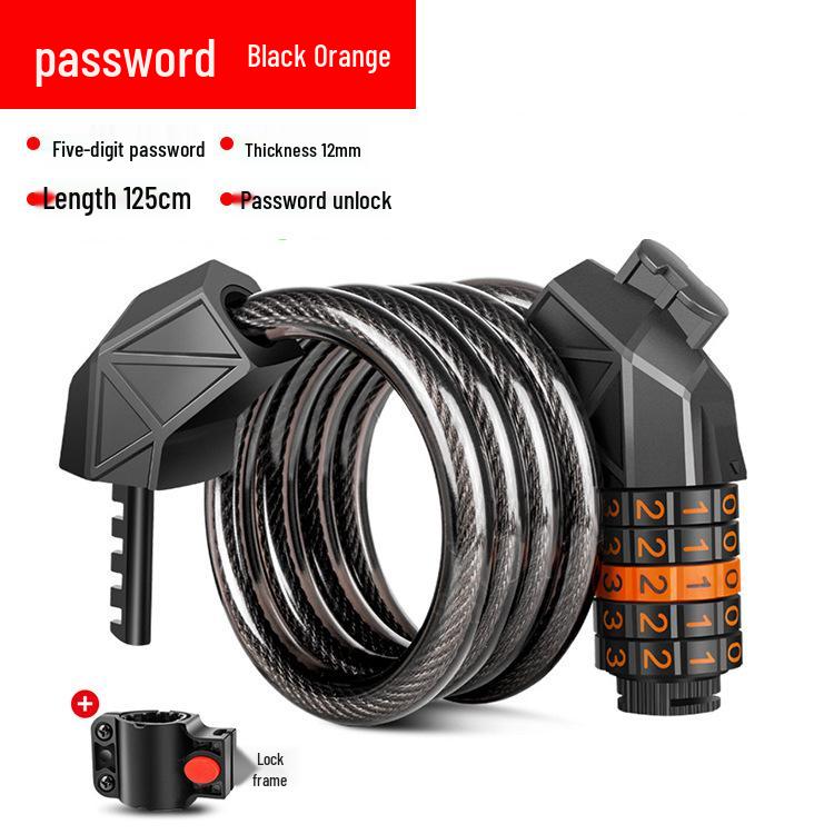 "Anti-Theft Five-Digit Combo Lock for Bikes and Electric Motorcycles"