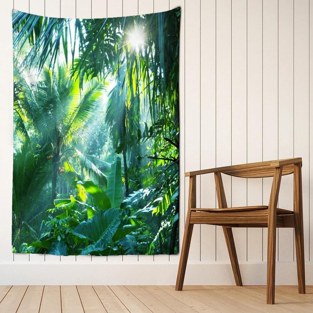 

Лесной Речной Пейзаж Декоративный Гобелен Домашняя Стена Гостиная Офис Декоративный Гобелен 100x75cm