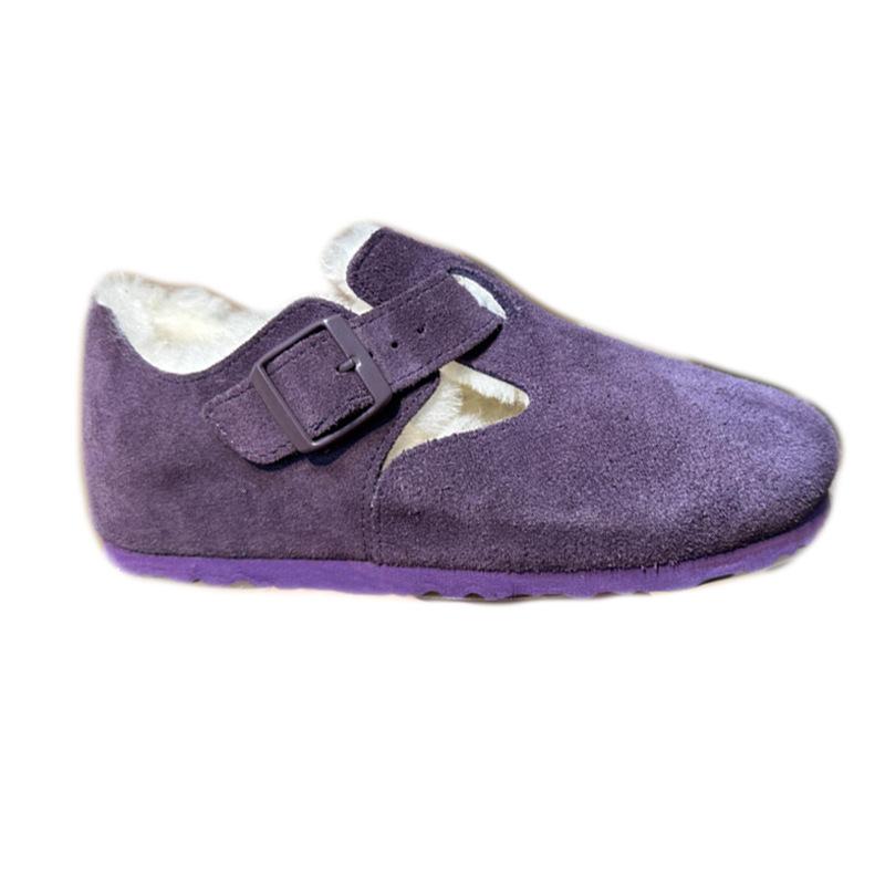 Флисовая обувь для женщин, туфли-лодочки на толстой подошве, обувь на платформе 35