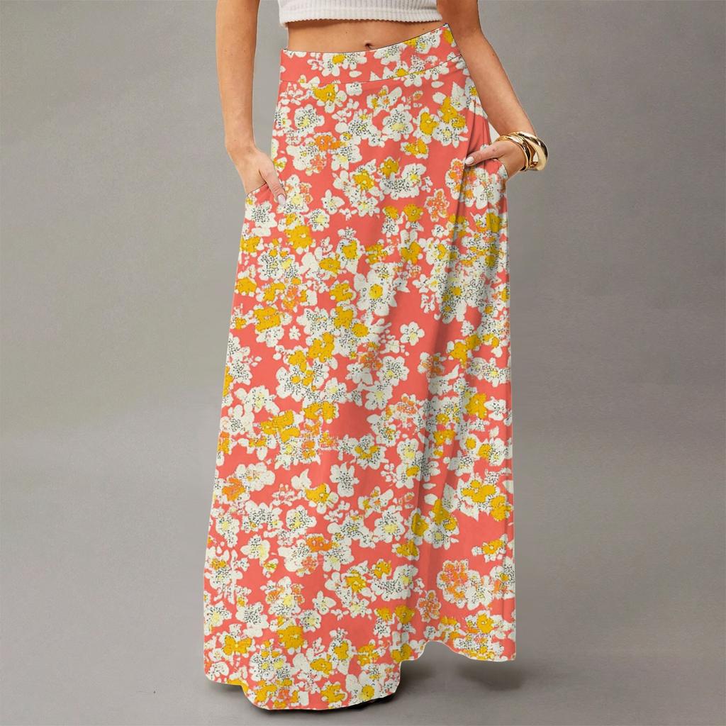 Women's Flowing Maxi Dress Regular Casual Summer Floral Print Bohemian  Skirt