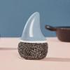 Cleaning Ball Brush Pot with Handle for Washing , Blue, 12cmx6cm