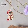 Small Dog Key Holder for Girls Crown Acrylic Keychain, 2D Flat Backpack Personalized Chain Canvas Bags Charm, Cute Animal Ring Hanging Ornament