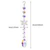 Crystal Snowflake Decoration 6Pieces Acrylic Snowflake Christmas Ornaments Rainbow Car Pendants Winter Clear Icicle Drop For