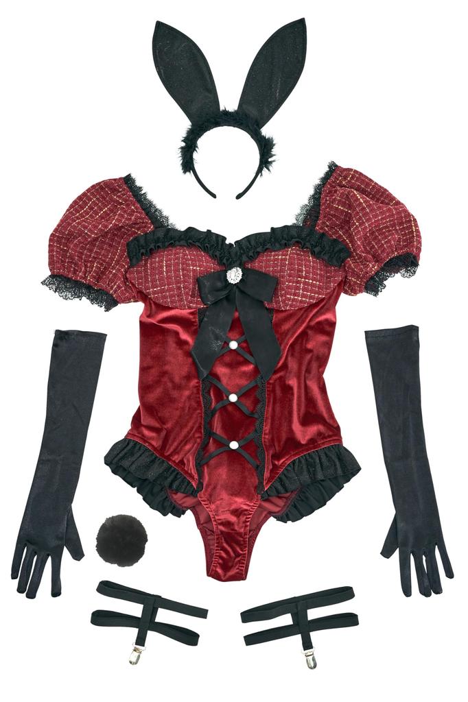Luxterra Cosplay Halloween Rouge Bunny Red [Clear Stone] Women's