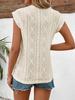 2025 European Women's Jacquard Round Neck Short Sleeve Loose Vest T-Shirt