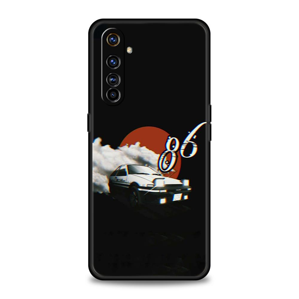 Initial D AE86 Phone Case for Realme 8 9 Pro Plus 8i 9i 6 7 GT2 C21 C25 C3 C11 11 Pro 5G Plus Shockproof Silicone Shell Capa Bag