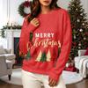 Women's Casual Christmas Print Long Sleeve Neck Sweatshirt