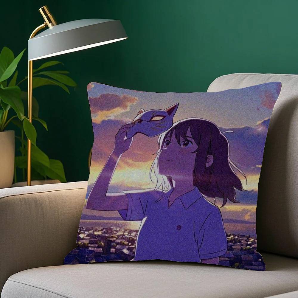 Anime Movie A W-Whisker Away Pillow Case Fashion Square Pillowcase Bedroom Sofa Room Ins Decoration Leisure