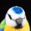 lilizzhoumax Realistic Eurasian Blue Tit Plush Bluebird Stuffed Cute Plush Christmas Gift for Crying Home 12cm Tall Toy, Animal, Toy, Girl's Toy,
