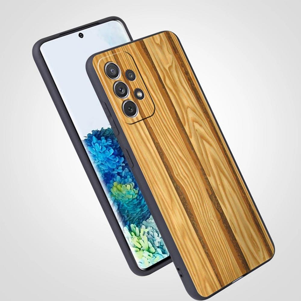 Luxury Vintage Wood Grain Pattern Phone Case for Samsung Galaxy A55 A35 A15 A14 A13 A25 A54 A51 A71 A72 A73 A32 A52 A41 Soft TPU