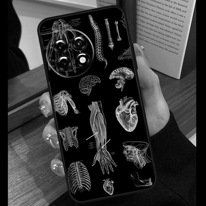 Medical Skeleton Anatomy Case For OnePlus 15 R 13T 13R 12R 10T 8T 13 12 11 9 10 Pro Nord 5 CE 4 2 3 Lite N20 N30 Cover