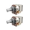 FLEOR 2pcs Short Shaft Push Pull Guitar Potentiometers Pots 500K /250K Guitar Bass Parts