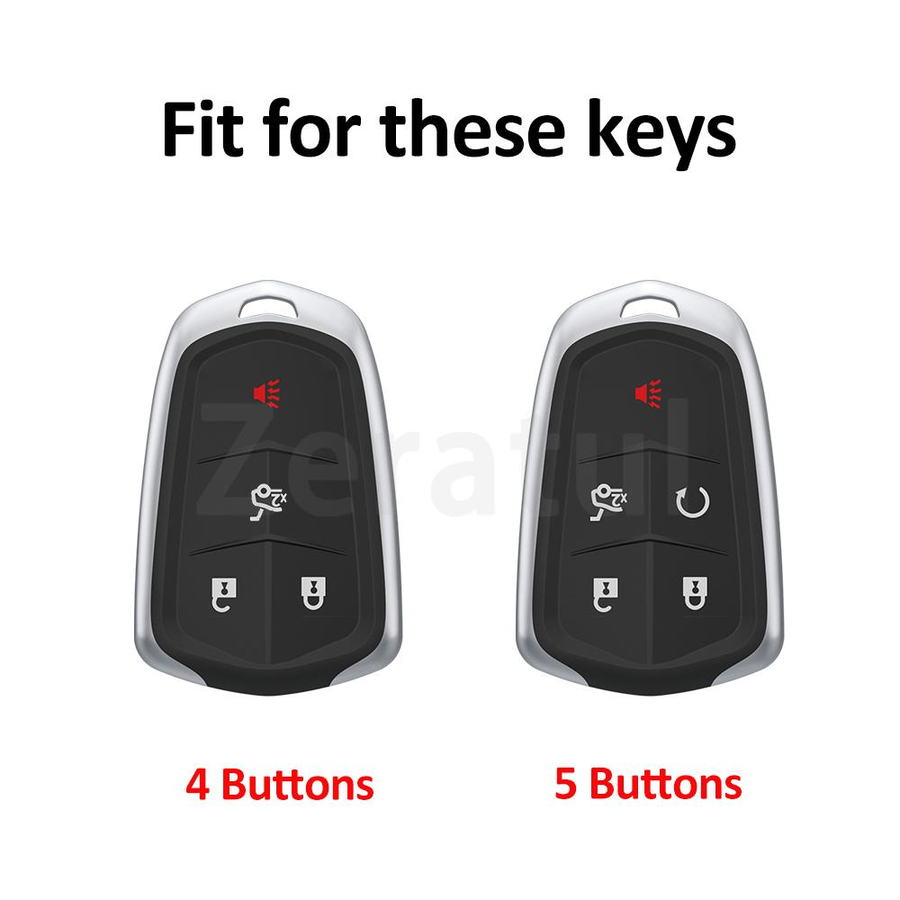 Tpu Silver Edge Car Key Cover Case For Cadillac Escalade Esv Xt5 Xt4 Xt6 Ct5 Ct6 Ct4 Xts Auto Shell Fob Holder Accessories