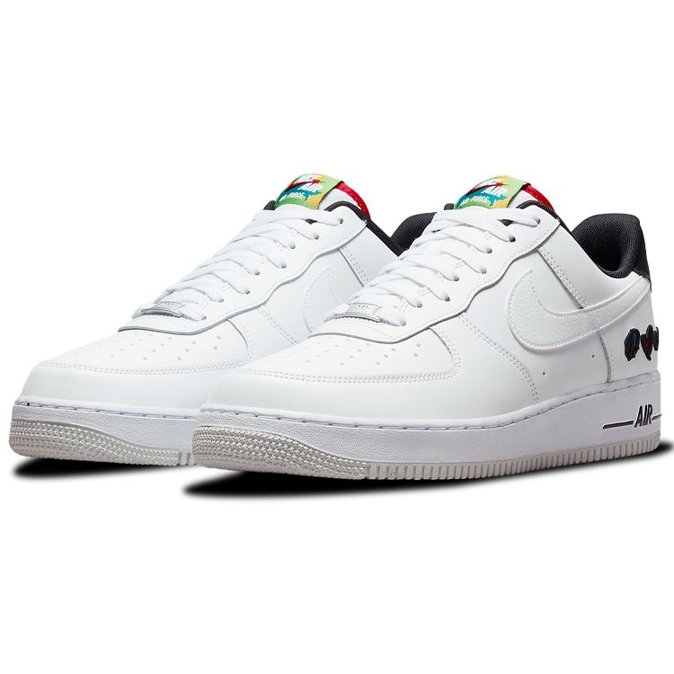 Air Force 1 07 LV8 3 Mír Láska Nike Pánské Tenisky Bílá Univerzitní-Červená DM8148-100
