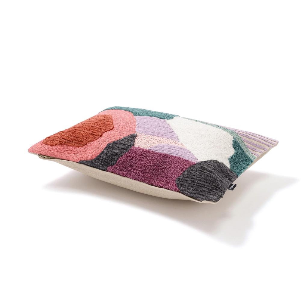 Francfranc EMB Drawing Cushion Cover, 25cm x 40cm, Multicolor (B-073) Art Pattern Embroidery Interior Decor