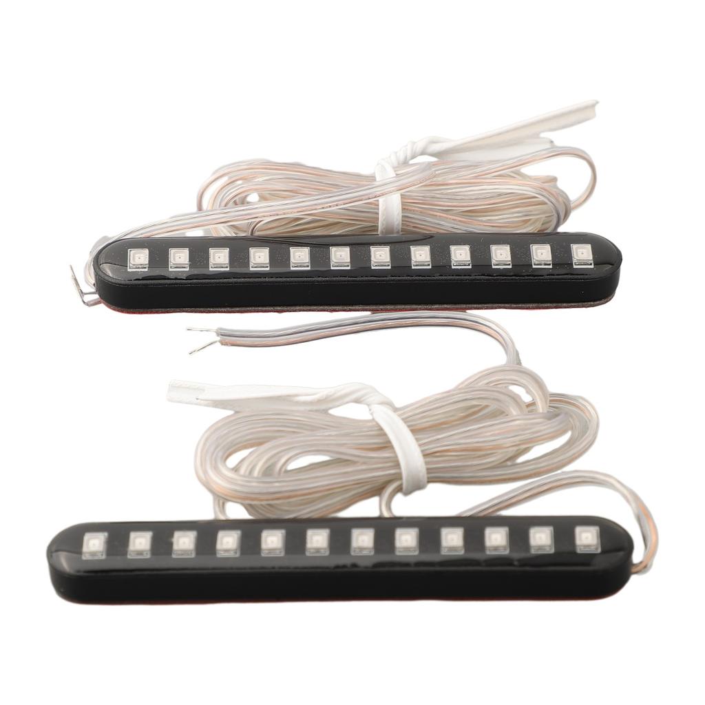 Motorcycle 12 LED 2PCS 6W DC 12V License Plate Light Bar