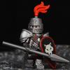 Medieval Lion Knight Minifigure: Castle & Dragon Knight Building Blocks Compatible with Lego