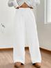 Autumn and Winter Solid Color Fashionable Plush Casual Pants, Loose and Comfortable Plush Warm Pants for Women