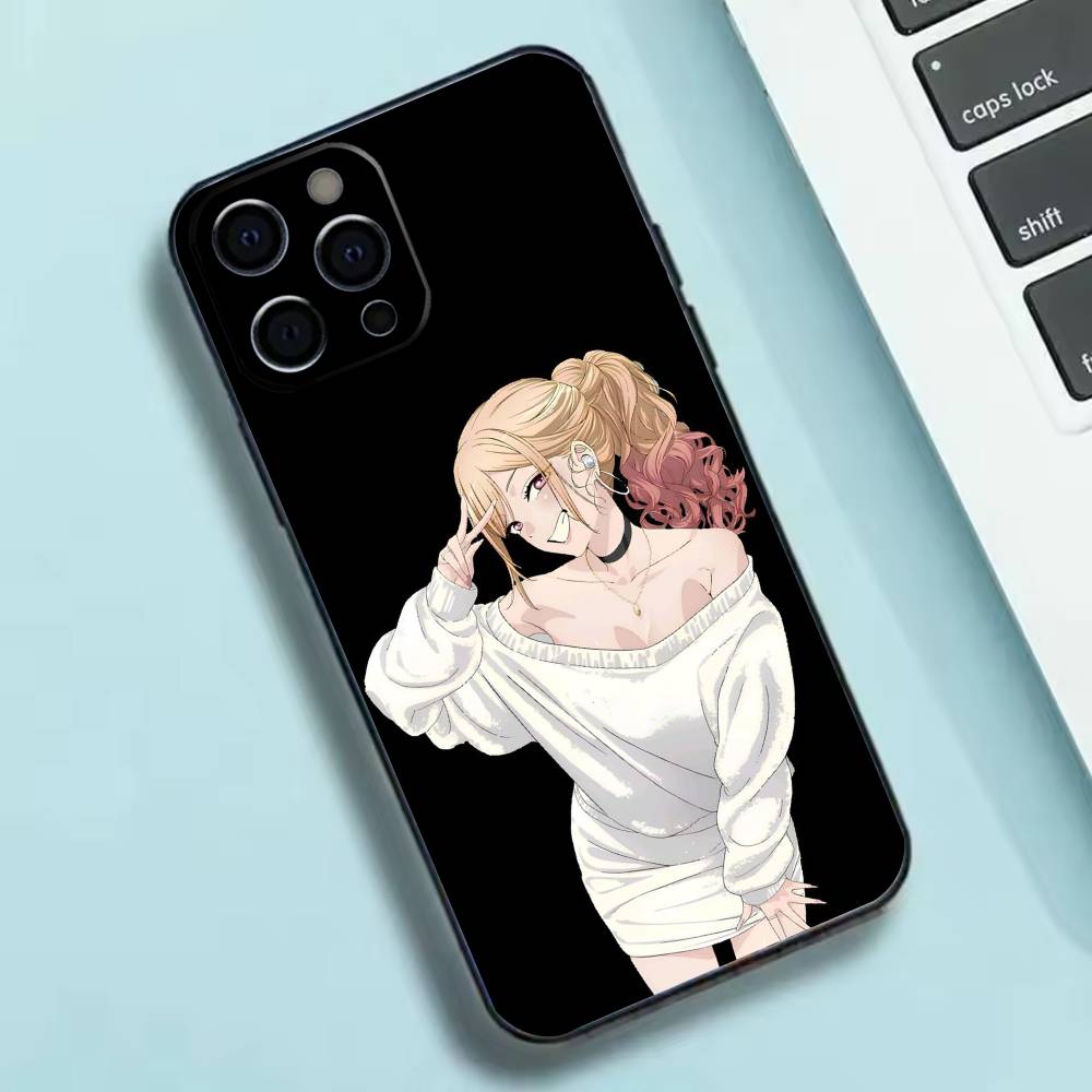 M-My Dress-Up Darling Phone Case For iPhone 17,16,15,14,13,12,11 X XR Plus,Soft Silicone Black Cover