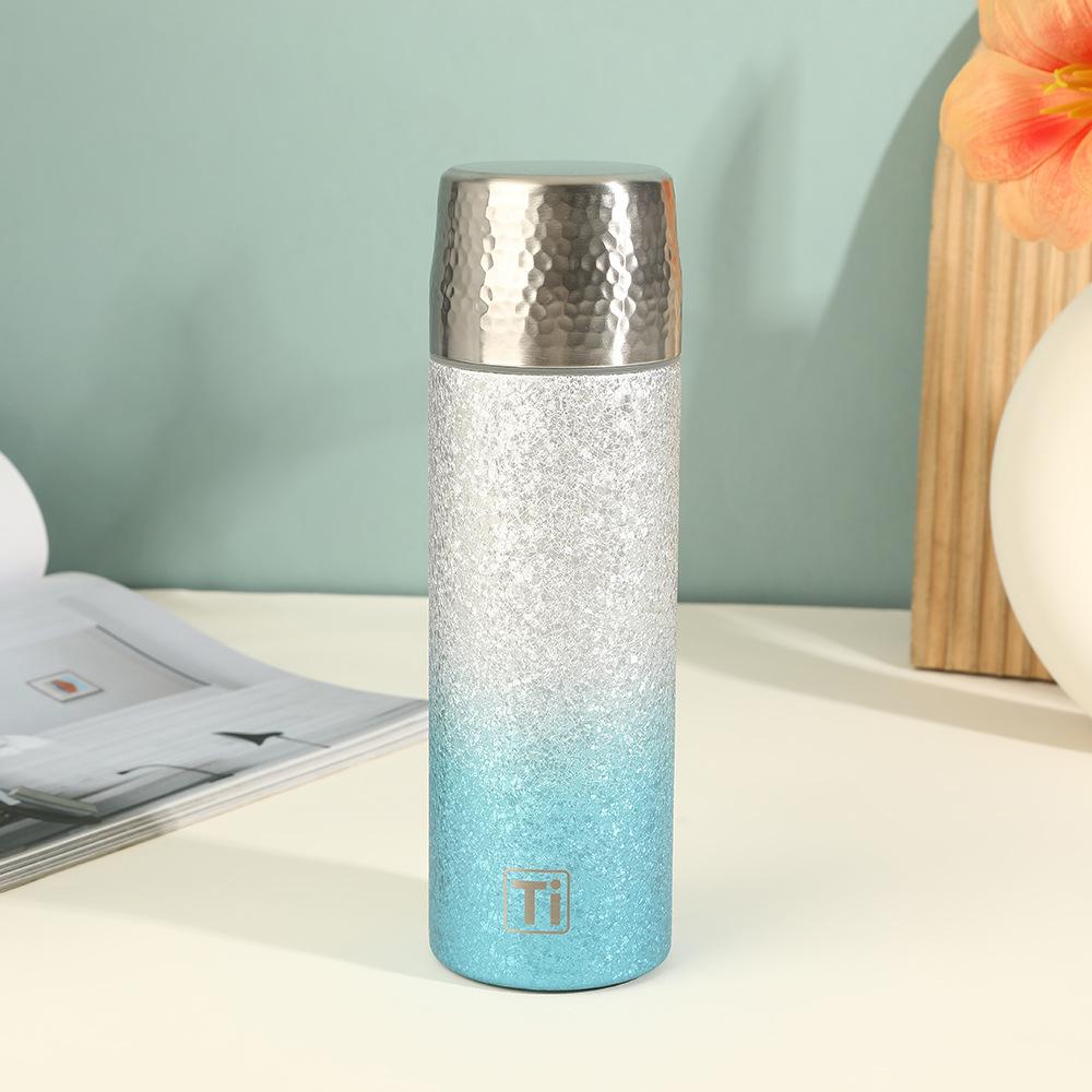 Color Coated Titanium Insulated Cup Tea-water Separation Vacuum Bottle Company Annual Party Business Gift Cups Outdoor Tourism