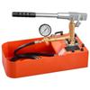 Hydrostatic Test Pump 7.57 L Hydraulic Manual Water Pressure Tester, Single Valve Hydrostatic Water Pipe Leakage Pressure Test Pump Kit with Gauge &