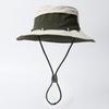 Hat Adjustable Size Waterproof Outdoor Sun Protection Hat with Windproof Buckle Patchwork