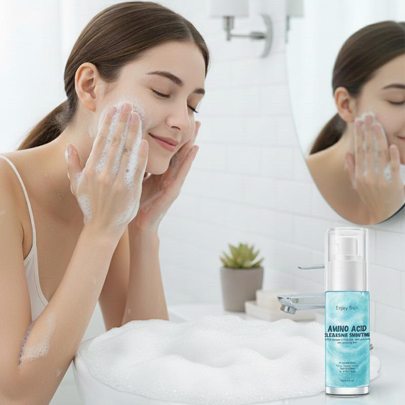 Amino Acid Acne Clearing Face Wash Sorbet Glycerin Hyaluronic Acid Foaming Cleanser