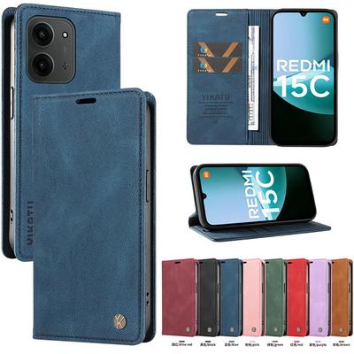 Pro Xiaomi Redmi 15 5G 4G 2025 Vyklápěcí pouzdro Kožené 360° Ochranné Etui Pro Redmi 15C Peněženka Funda Redmi15 15C 15 C Magnetický kryt