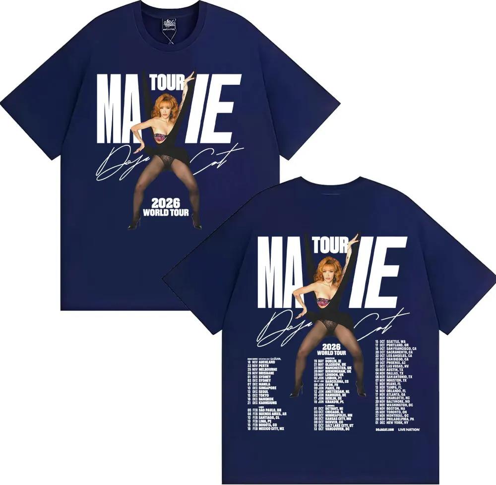 Doja Cat Ma Vie World Tour 2026 Peripherals PrintTShirt Men Women Fashion Streetwear Hip Hop Summer Cotton Top Oversize New Tee