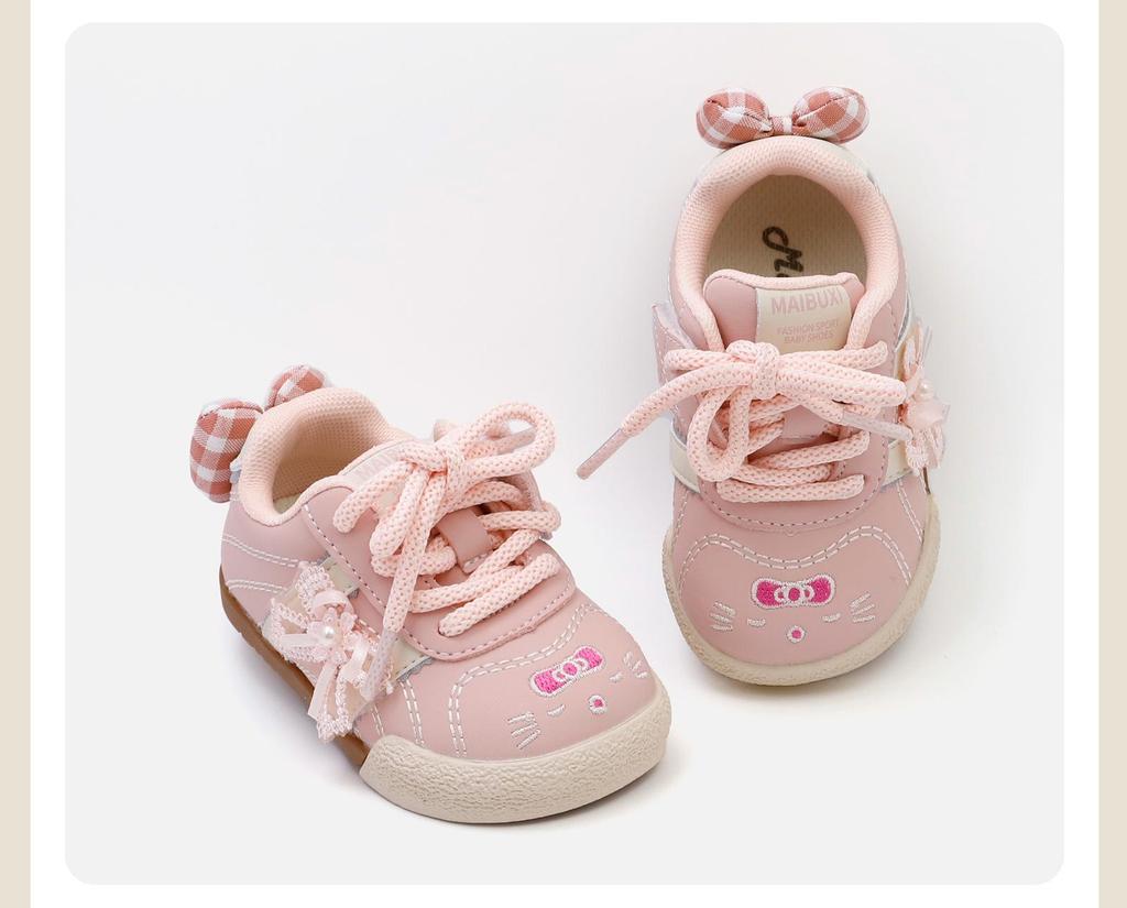 2026 Spring Baby Girls' Cute Fashion Non-slip Pre-walking Soft Sole Casual Shoes