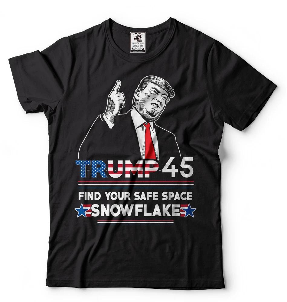 Donald Trump Find Your Safe Space Snowflake 2024 President Election Funny T-shirts 2XL