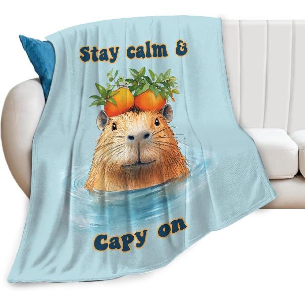 

Одеяло с капибарой, Плед с капибарой, Супермягкое, Теплое, Пушистое, Уютное, Плюшевое, Фланелевое, Флисовое постельное белье, Одеяло с животным, Подарок, Милый декор, Вещи для женщин, мужчин