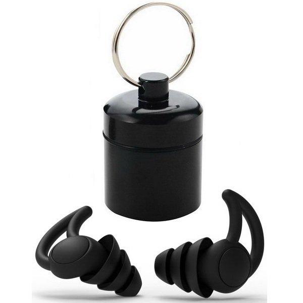 Earplugs for Sleep Noise Protection Perfect Pro Plugz Black 3 Flange + Case (A123510)