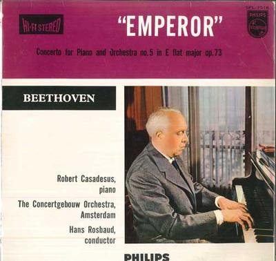 LP Record ROBERT CASADESUS - Beethoven: Piano Concerto No. 5 "Em SFL7516 PHILIPS Japan Obi Classical Used