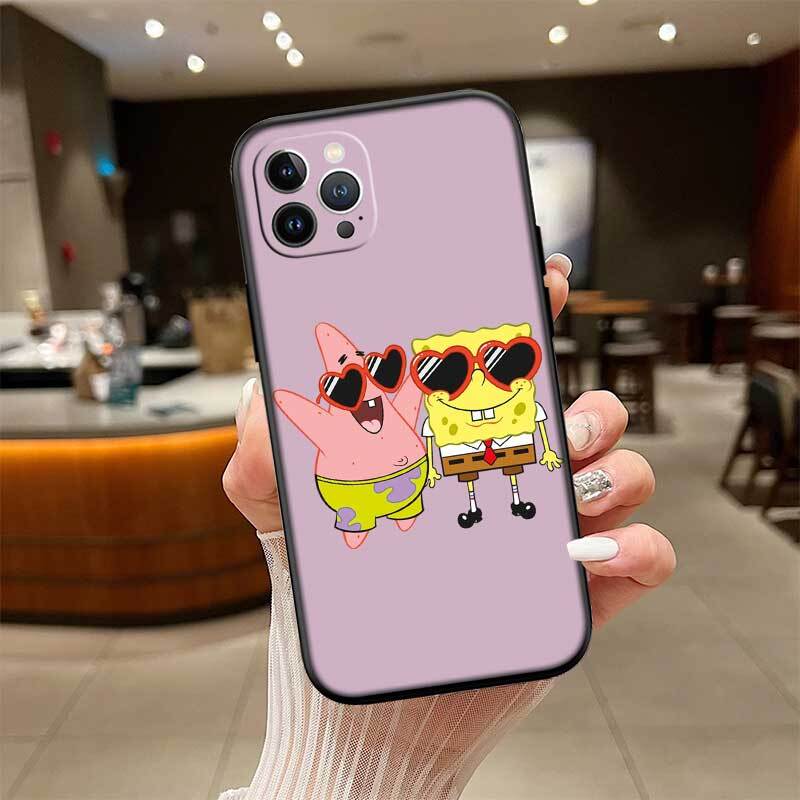Cartoon SpongeBob Phone Case for Motorola Edge 60 60s 70 G86 G56 G54 E14 G04S G45 G54 G64 X30 X40 X50 S30 S50 Pro Power Tylus