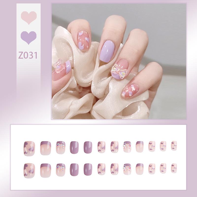 Handmade Press-On Nails – Crushed Diamond Butterfly Glitter Tips Collection