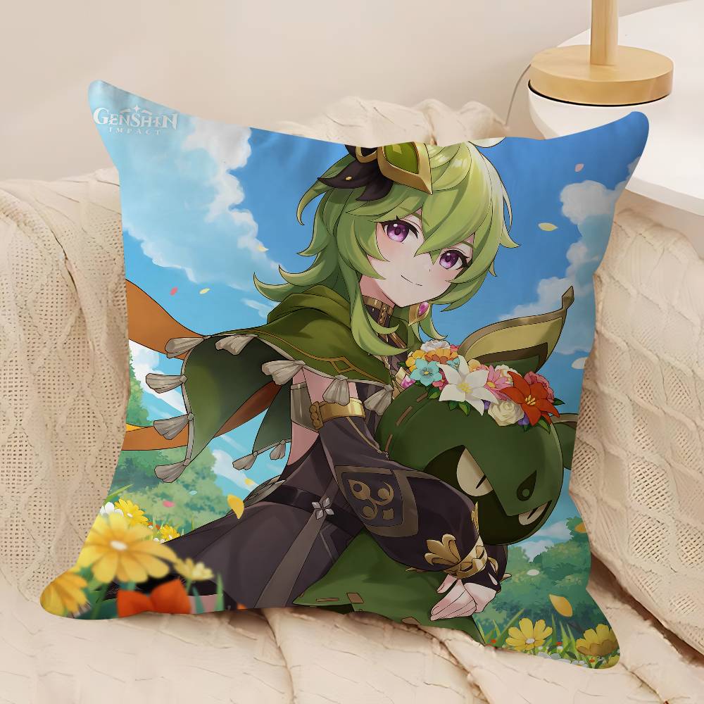 Collei Genshin Impact Kuddfodral Kuddöverdrag Vardagsrum Soffa Heminredning Anpassad