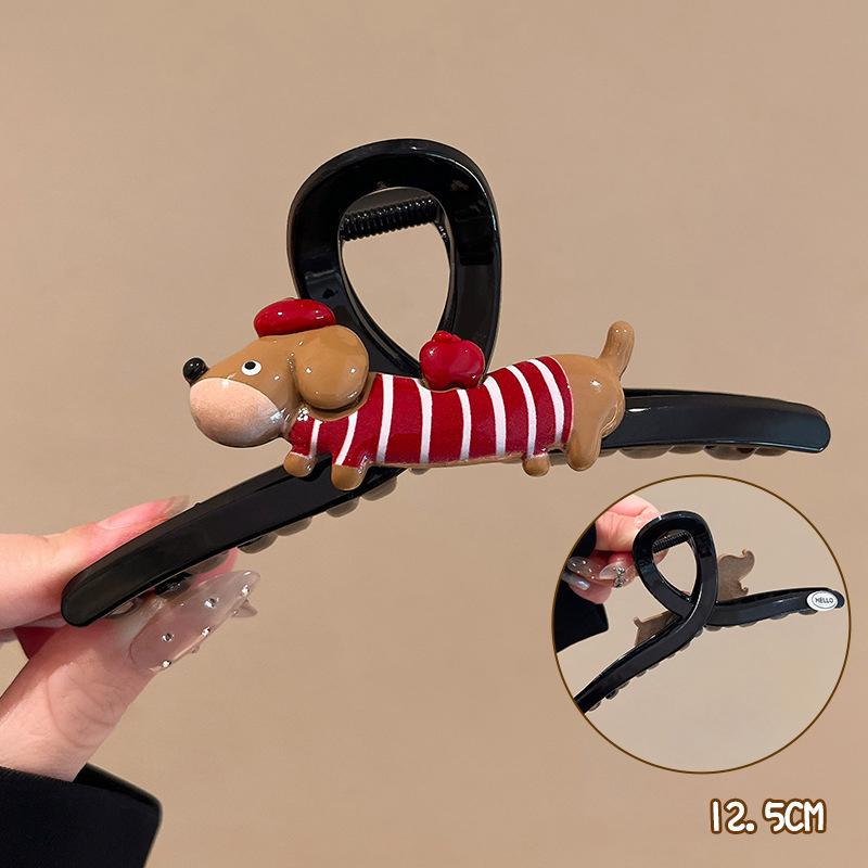 

Заколка для волос Такса Большая Мультяшная Милая Заколки-крабы Зажим-акула Головной убор Аксессуары для волос для женщин девушек