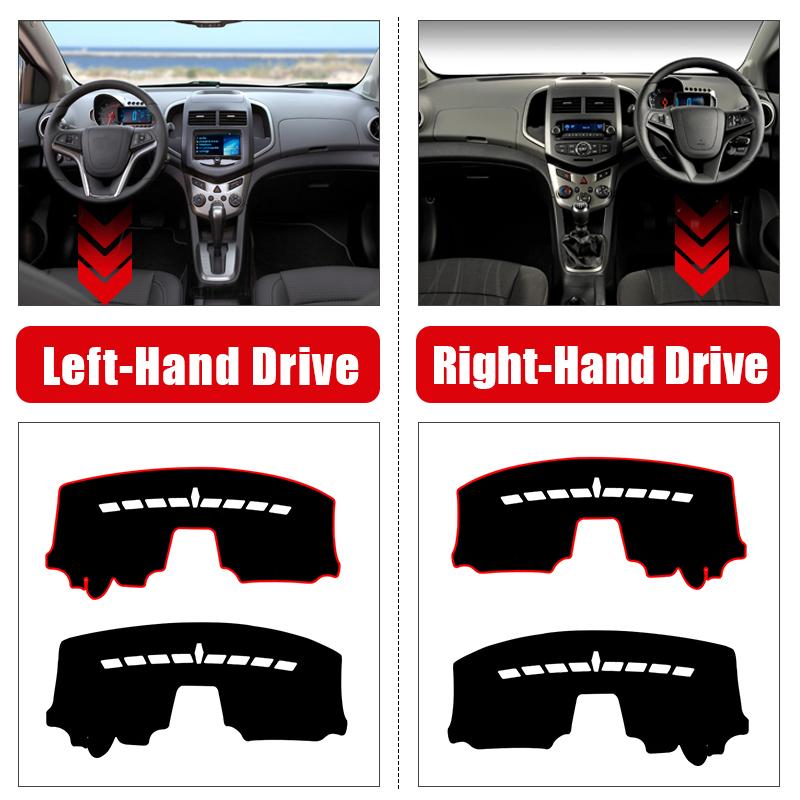 Für Chevrolet Sonic Aveo 2010 2011 2012 2013 2014 2015 2016 Auto Armaturenbrettabdeckung Lichtschutzpolster Sonnenschutz Anti-UV Teppiche Matten